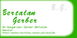 bertalan gerber business card